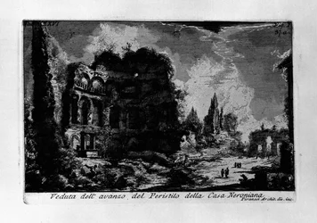 Vista del avance del Peristilo de la Casa Neroniana